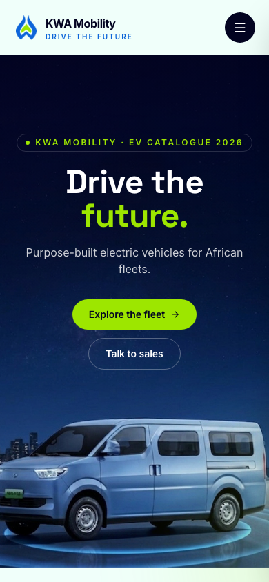 Mobile — Home hero